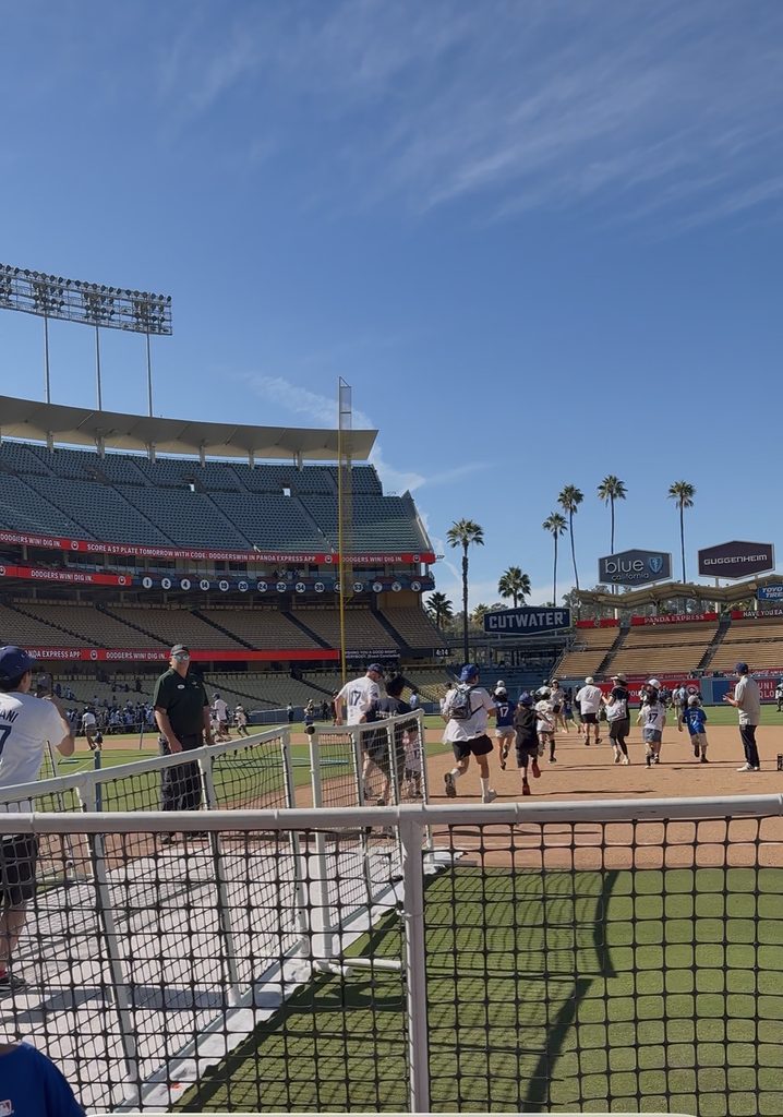 　ドジャーススタジアムで行われたKids Run Bases
