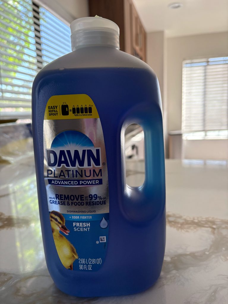 アメリカのコストコで購入したDawn Platinum Advanced Power食器用洗剤