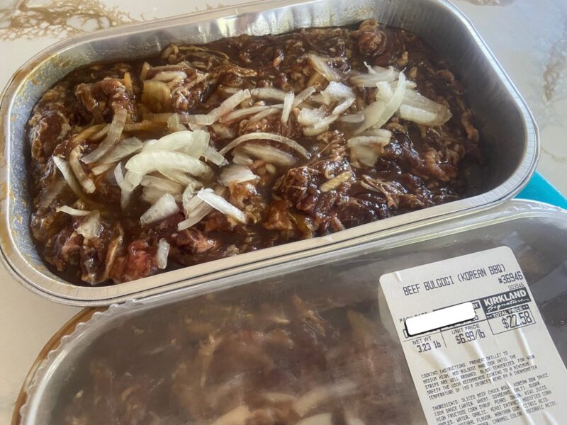 コストコで購入した味付き牛プルコギ